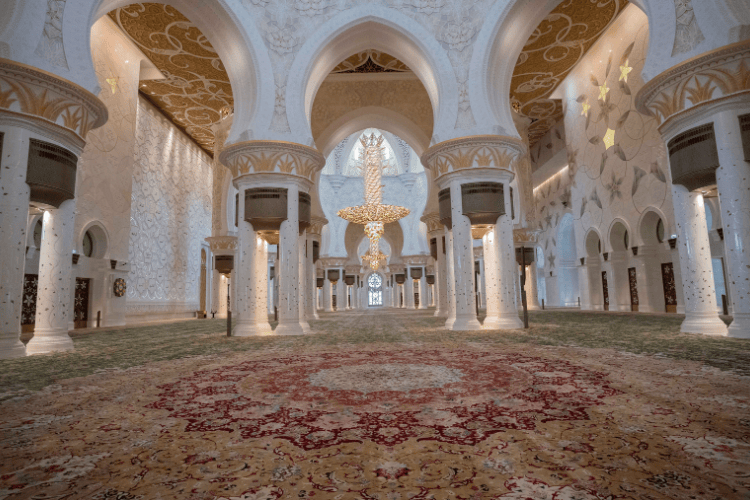 Inside the Prayer Hall of the Grand Mosque