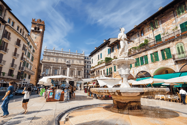 Piazza delle Erbe, Verona, Italy