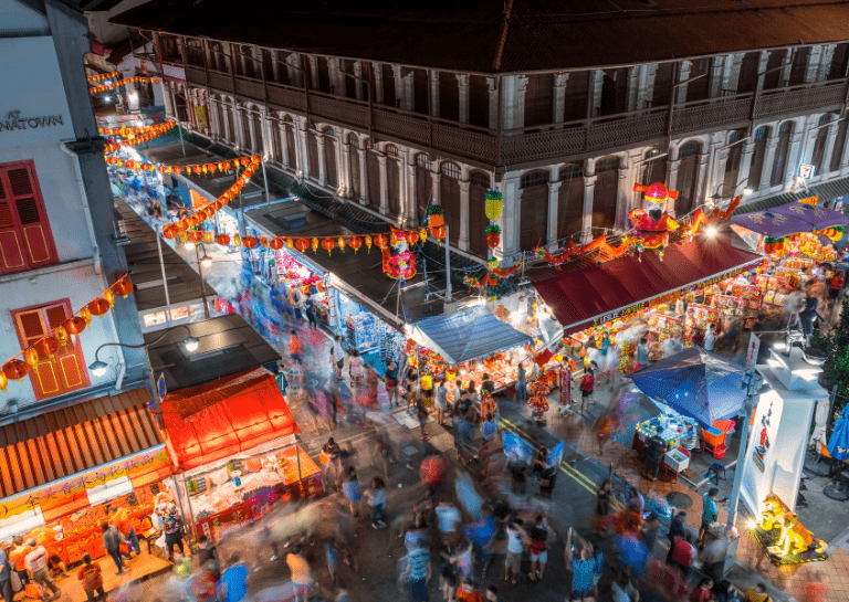 Picture of Chinatown during night