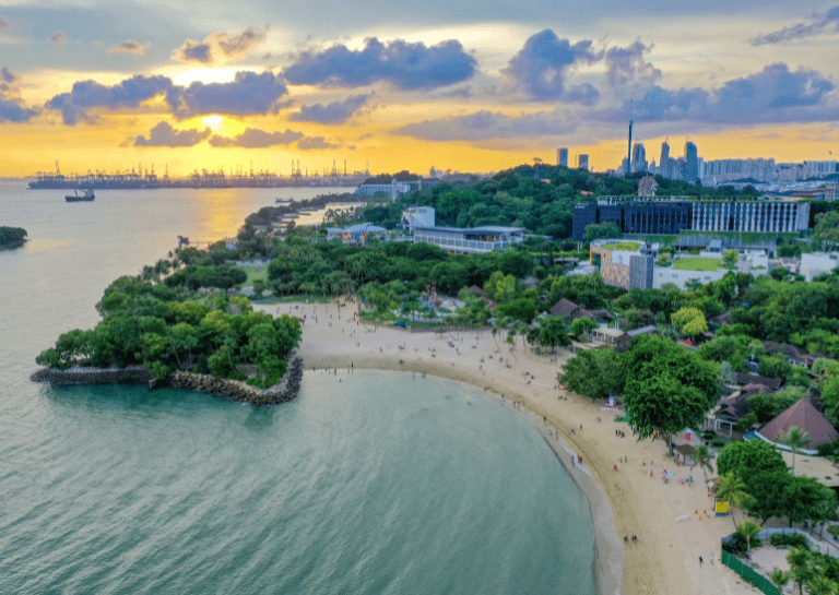 Top view of Sentosa Island