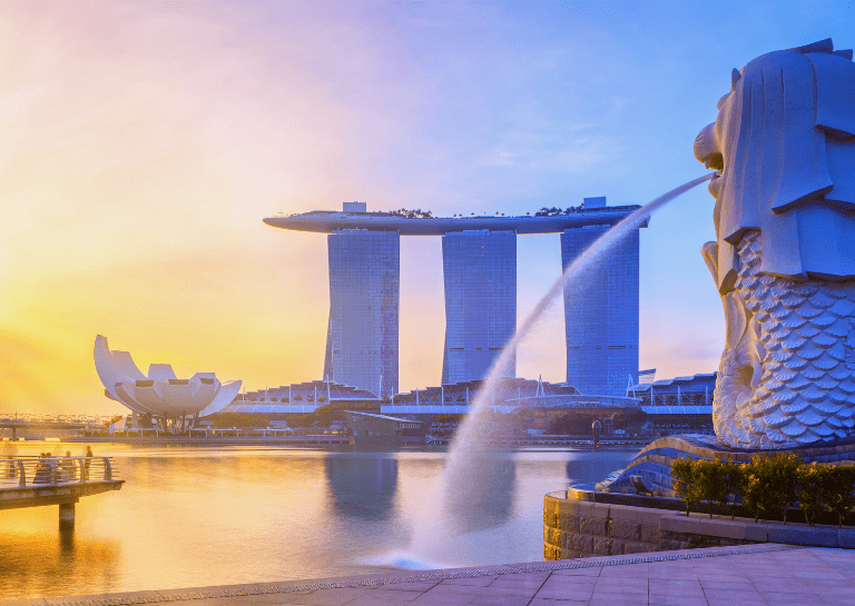 Sunset View of the Merlion Park