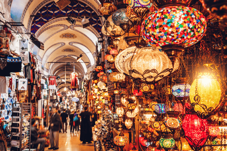 The Istanbul Grand Bazaar at night