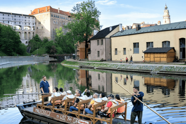 Rafting or Boating on the Vltava River, Cesky Krumlov