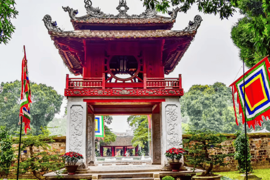 The iconic Khue Van Cac (Constellation of Literature Pavilion) in Hanoi, a symbol of Vietnamese culture and education.