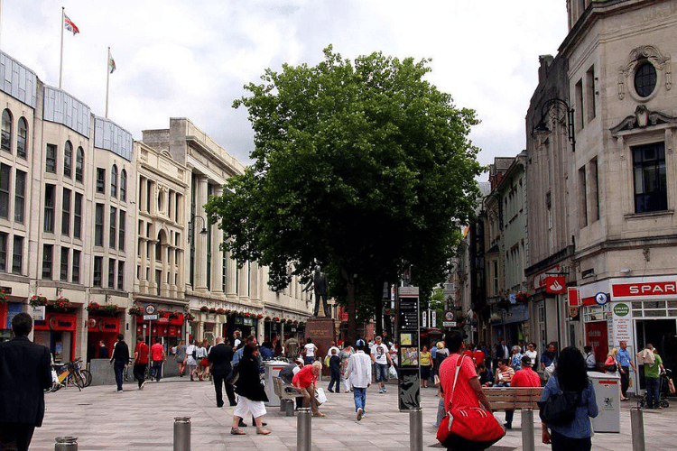 Queen Street, Cardiff, South East Wales