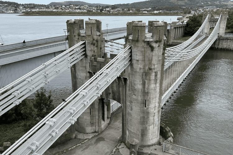 Conwy Suspension Bridge, Snowdonia, North Wales