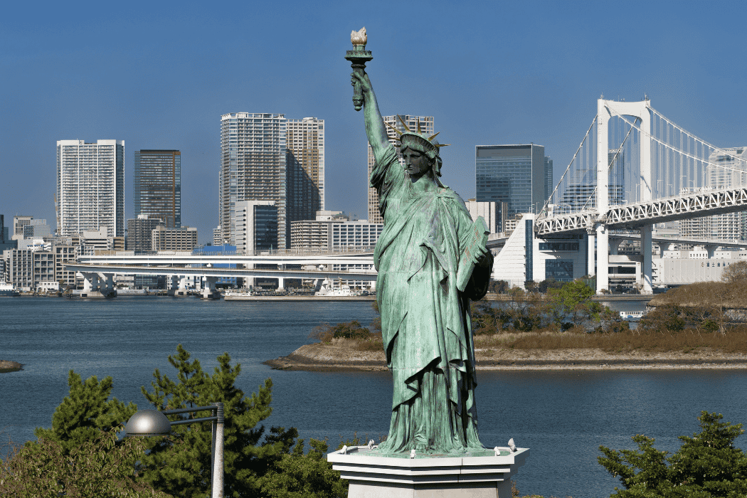Statue of Liberty in Odaiba Tokyo