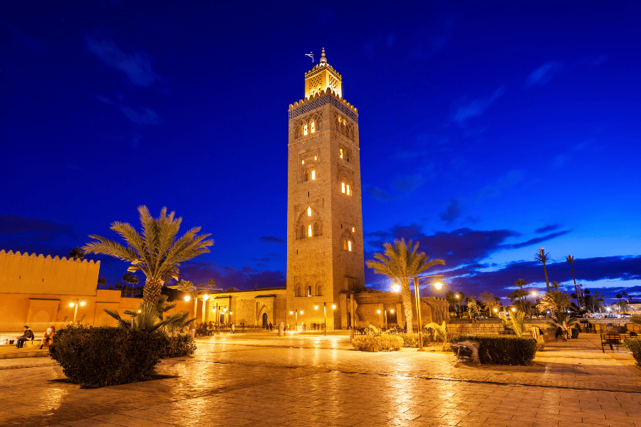 Koutoubia Mosque at night