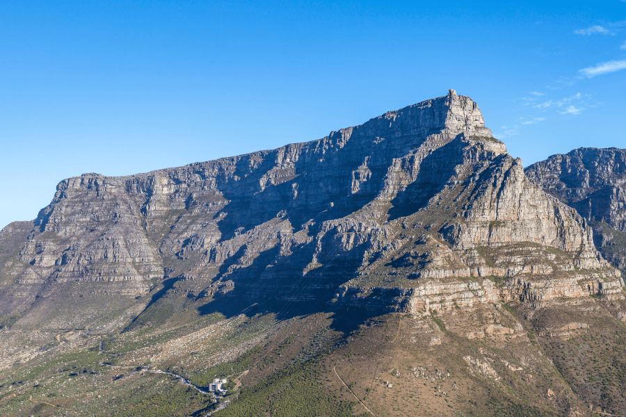 The iconic Table Mountain in Cape Town