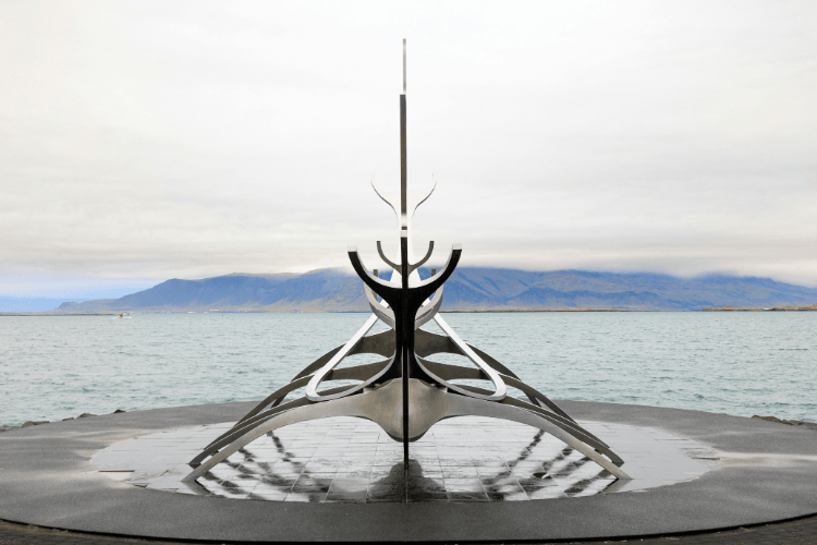 Sun Voyager Sculpture in Reykjavik, Iceland
