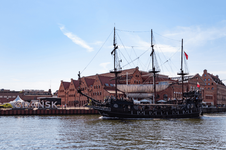 Black Pearl in Motlawa River in Gdansk