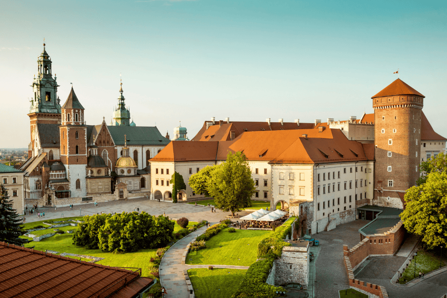 Wawel Castle in Krakow, Poland