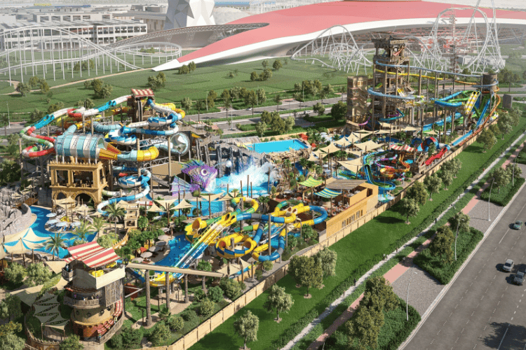 Yas Links Golf Course, Ferrari World, Warner Bros, Yas Waterworld,