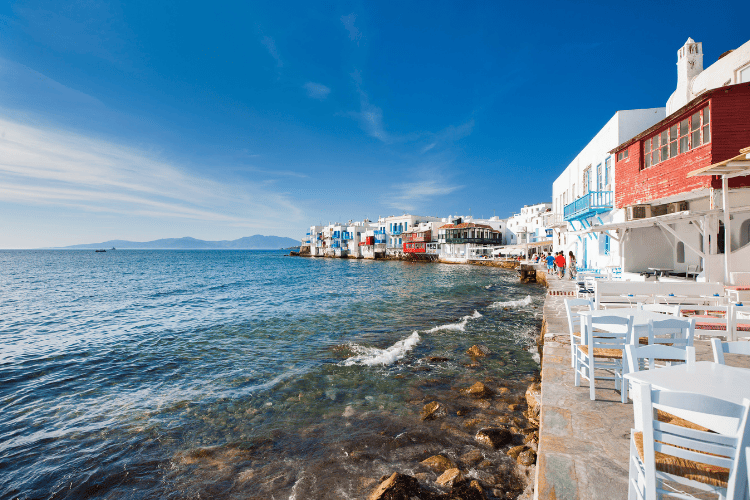 Little Venice on Mykonos Island, Greece