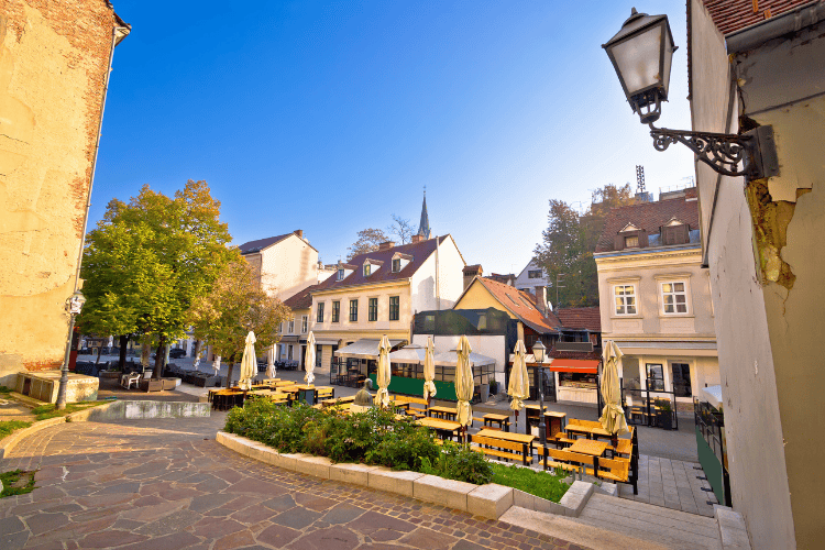 Old Tkalciceva street in Zagreb, Mykonos, Greece