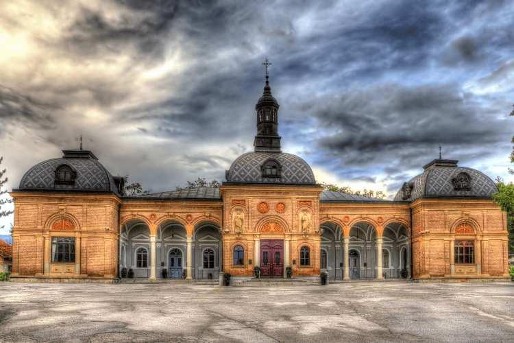 Mortuary in Mirogoj Cemetery, Zagreb, Croatia