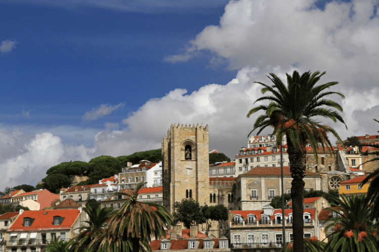 Lisbon Cathedral and Alfama District in Portugal