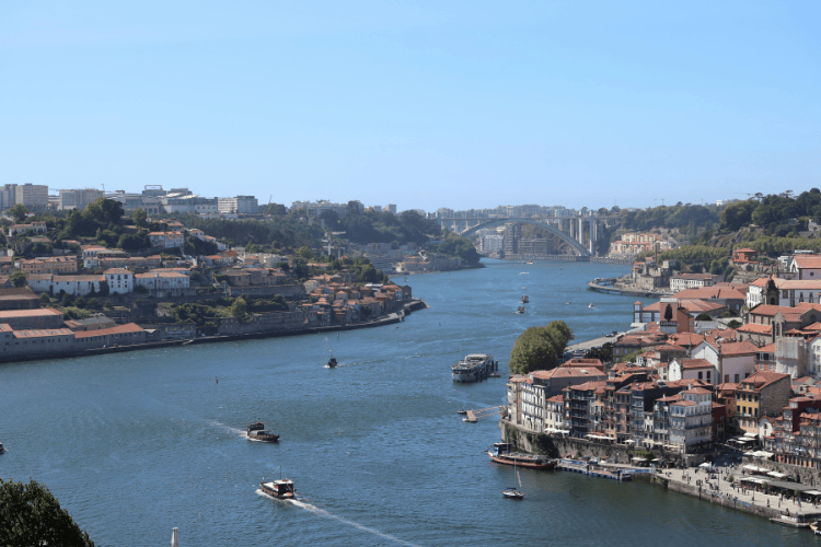 Scenic Aerial View of Porto Cityscape, Douro River